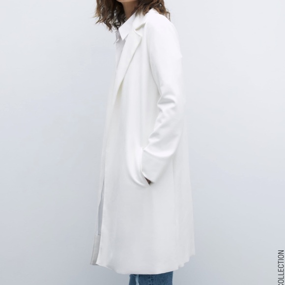 ZARA BNWT Faux Suede Twill Coat - Picture 3 of 5